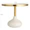 Hello Honey® 9.25" Cream Round Enameled Metal Pedestal